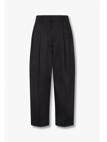 Men s Easy Pintuck Tapered Pants Black - EMPORIO ARMANI - BALAAN 1