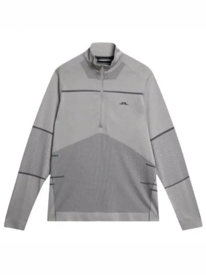 Jimmy Seamless Mid Layer Half Zip Sweater Light Grey Melange - J.LINDEBERG - BALAAN 2