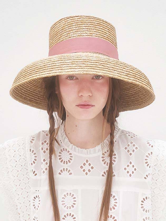 Jane Wide Straw Hat Beige - BROWN HAT - BALAAN 2