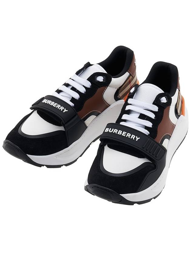 Leather Suede Vintage Check Sneakers Black - BURBERRY - BALAAN 2