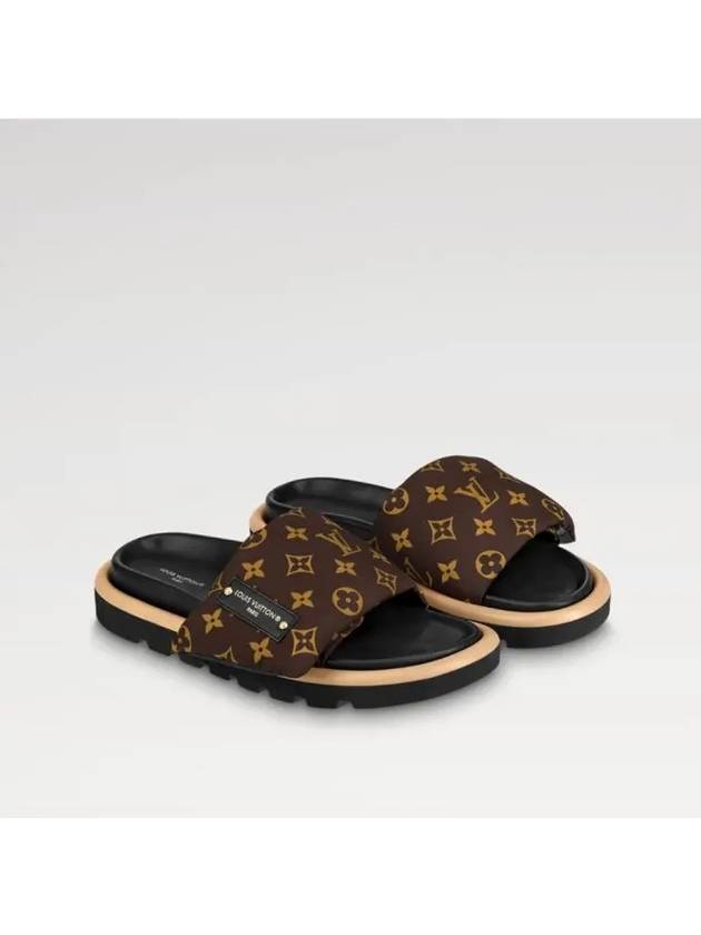 Pool Pillow Flat Comfort Mule Brown - LOUIS VUITTON - BALAAN 4