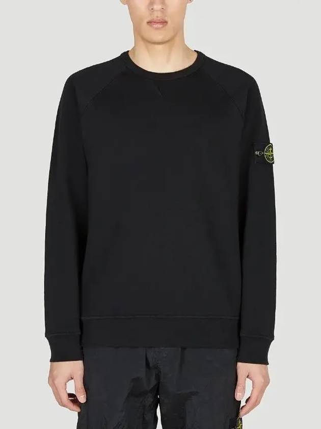 OLD Treatment Wappen Patch Crew Neck Sweatshirt Black - STONE ISLAND - BALAAN 4