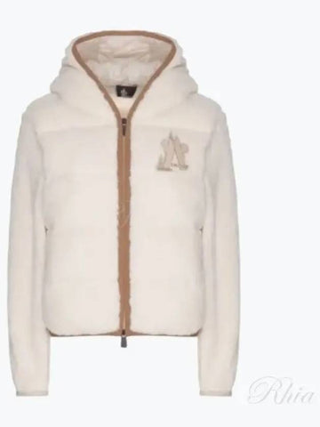 Grenoble Women s Hooded Outerwear Padded Zip up Cardigan Knitwear 8G00009 899ML 034 - MONCLER - BALAAN 1