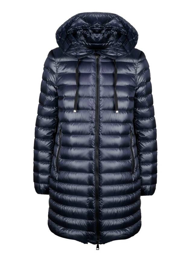 Women's Rubis Rubis Logo Patch Long Padded Navy - MONCLER - BALAAN.