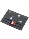 Sky Half Drop Card Wallet Dark Grey - THOM BROWNE - BALAAN 5