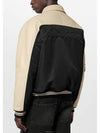 1AFAGN leather and nylon blouson jacket - LOUIS VUITTON - BALAAN 3