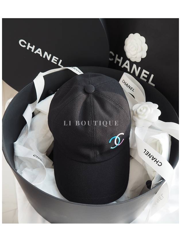 24C CC logo ball cap unisex neon black AA9702 - CHANEL - BALAAN 3