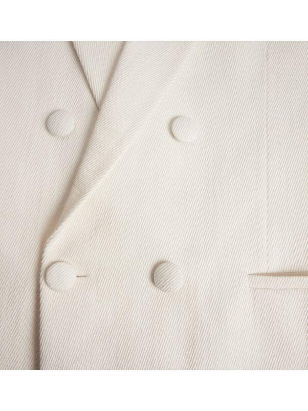 Double Brested Tailored Jacket White - AMI - BALAAN 6