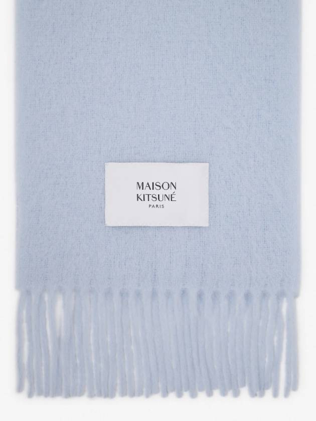 Baby Alpaca Muffler Blue - MAISON KITSUNE - BALAAN 3