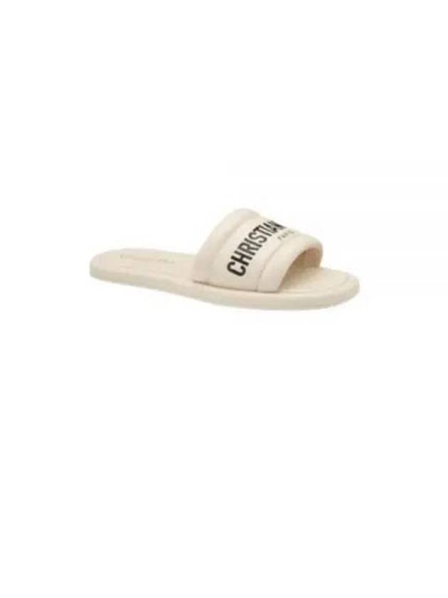 Every-D Embossed Lambskin Slippers White - DIOR - BALAAN 2