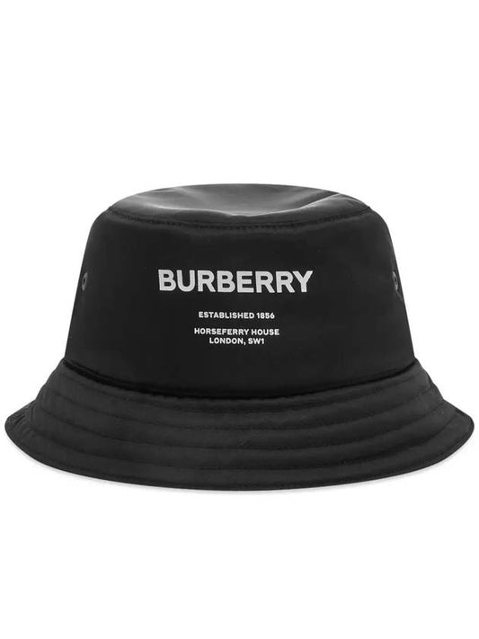 Horseferry Print Nylon Bucket Hat Black - BURBERRY - BALAAN 2