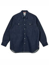 Button Up Denim Long Sleeve Shirt Blue - ACNE STUDIOS - BALAAN 2