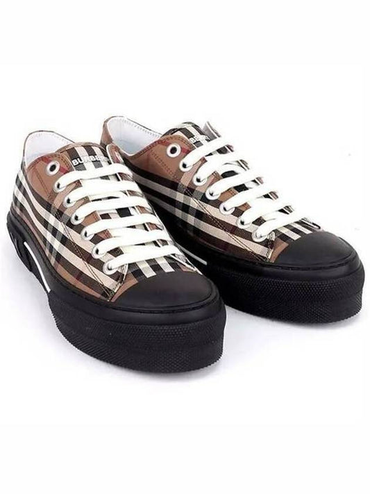 Jack Vintage Check Cotton Low-Top Sneakers Burch Brown - BURBERRY - BALAAN 2