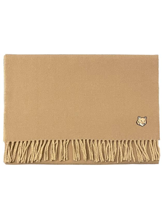 Bold Fox Head Double Face Scarf Beige - MAISON KITSUNE - BALAAN 2