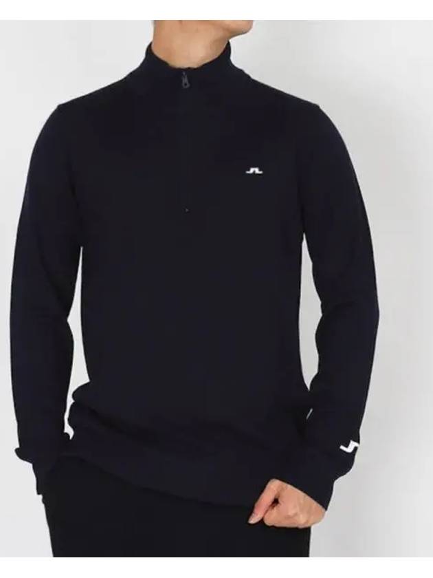 Men's Kian Zip-up Sweater Navy - J.LINDEBERG - BALAAN 2