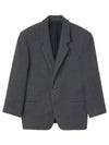 Single-Breasted Wool Blazer Jacket Grey - LEMAIRE - BALAAN 2