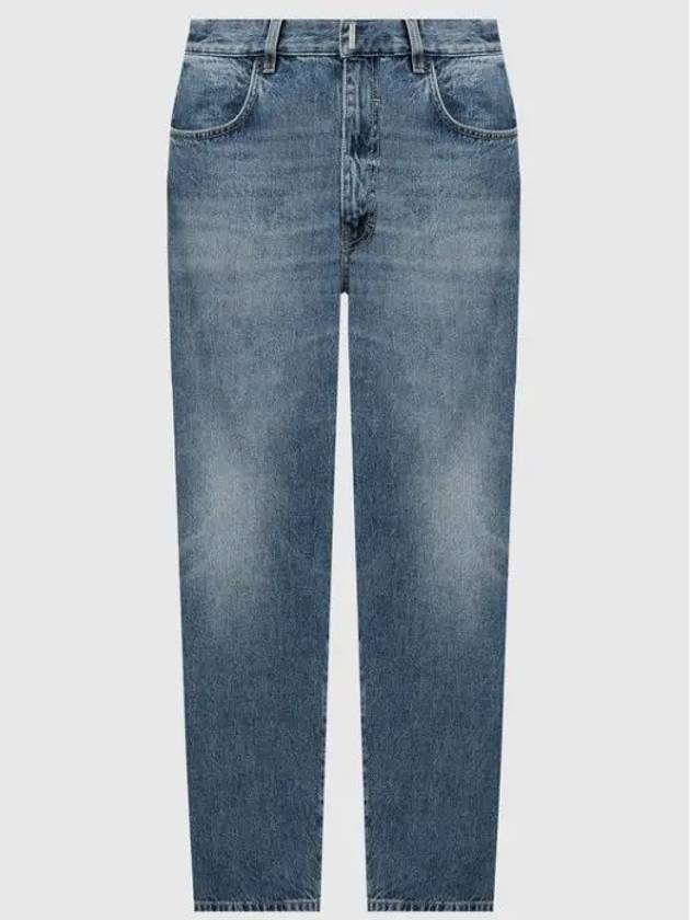 Denim Straight Pants BM51E35Y99 415 INDIGO BLUE - GIVENCHY - BALAAN 3