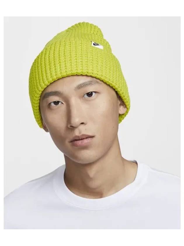 Peak Waffle Knit Beanie Bright Cactus FZ2123 357 - NIKE - BALAAN 1