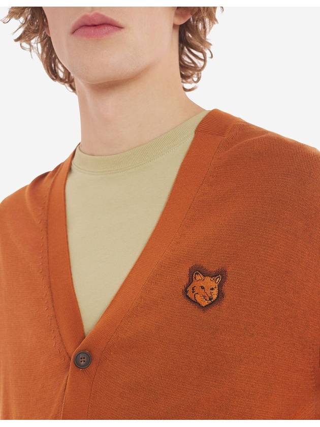 Bold Fox Head Cotton Cardigan Tobacco - MAISON KITSUNE - BALAAN 4