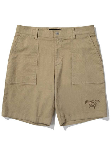 Garment Dying Short Pants BEIGE MAN - MALBON GOLF - BALAAN 1