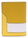 Saffiano Leather Color Block Half Wallet Yellow - MARNI - BALAAN 5