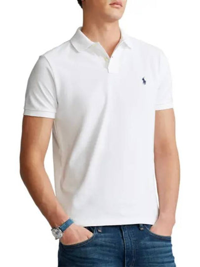 Men's Embroidered Logo PK Shirt White - POLO RALPH LAUREN - BALAAN 2