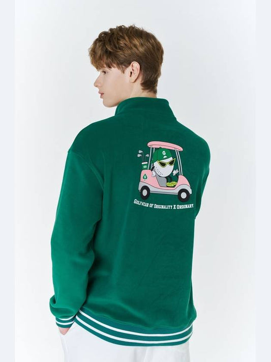 Swagkart Double Fleece Half Zip-Up Green - GOXO - BALAAN 1