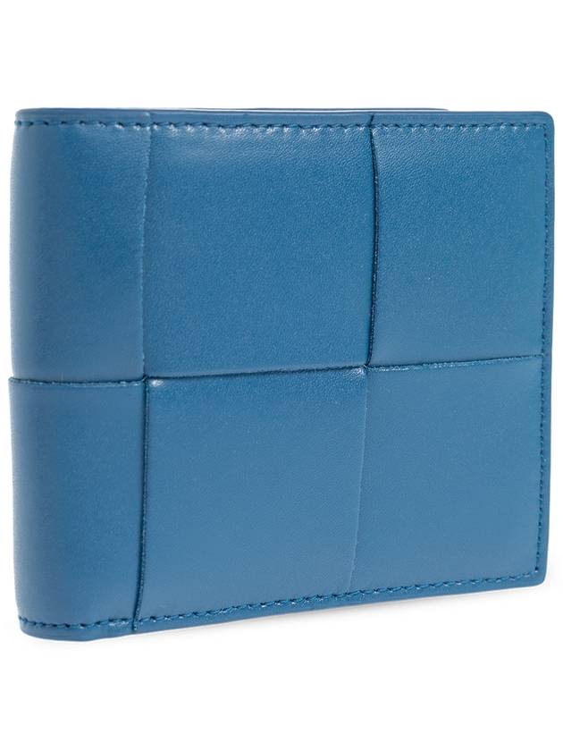 Intrecciato Cassette Half Wallet Blue - BOTTEGA VENETA - BALAAN 5