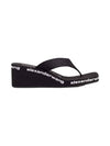 Logo Print Wedge Flip Flops Black - ALEXANDER WANG - BALAAN 1