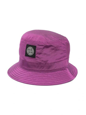 Logo Patch Nylon Metal Bucket Hat Magenta - STONE ISLAND - BALAAN 1