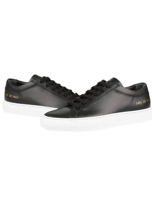 Achilles White Sole Low Top Sneakers Black - COMMON PROJECTS - BALAAN 2