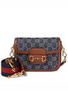 Horsebit 1955 Mini Jacquard Denim Shoulder Bag - GUCCI - BALAAN 1