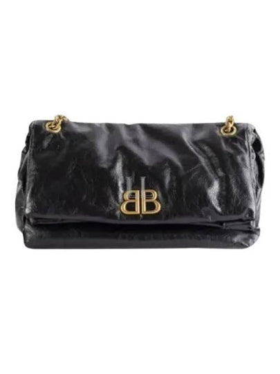 Monaco Chain Strap Shoulder Bag Black - BALENCIAGA - BALAAN 2