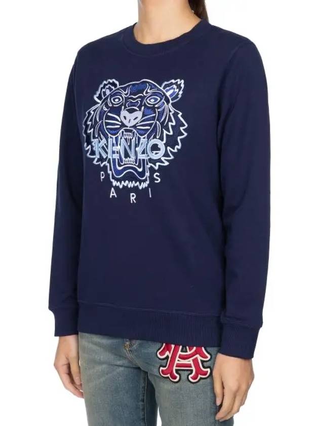 Tiger Logo Sweatshirt Navy K25702 - KENZO - BALAAN 3