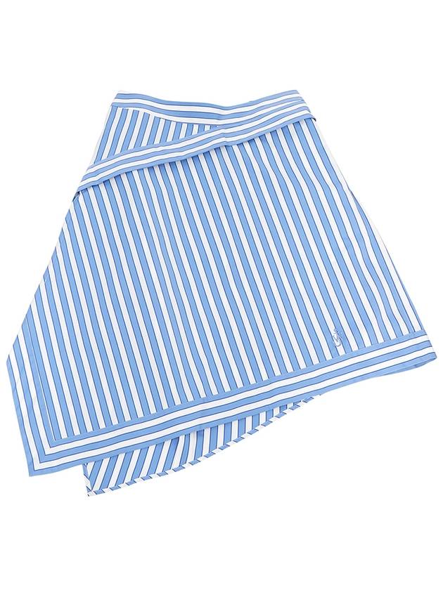 Striped Unbalanced Skirt White Blue - JW ANDERSON - BALAAN 2