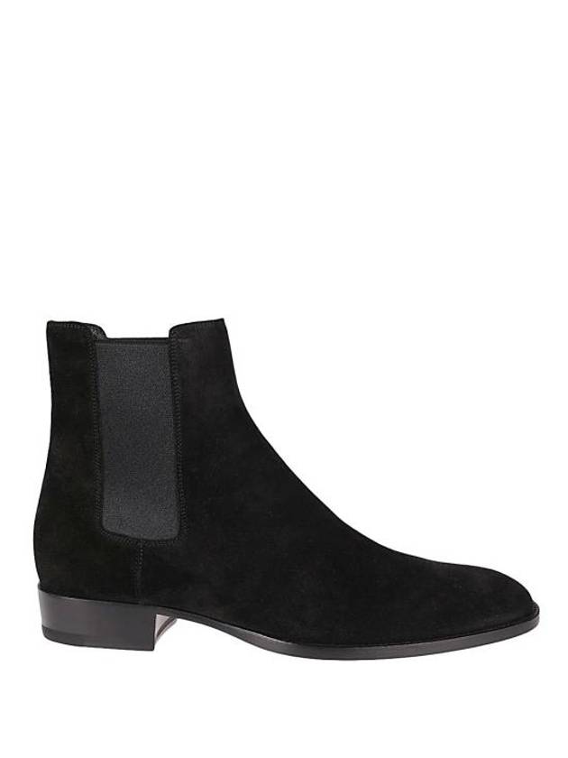 Suede Classic Wyatt Chelsea Boots Black - SAINT LAURENT - BALAAN 2