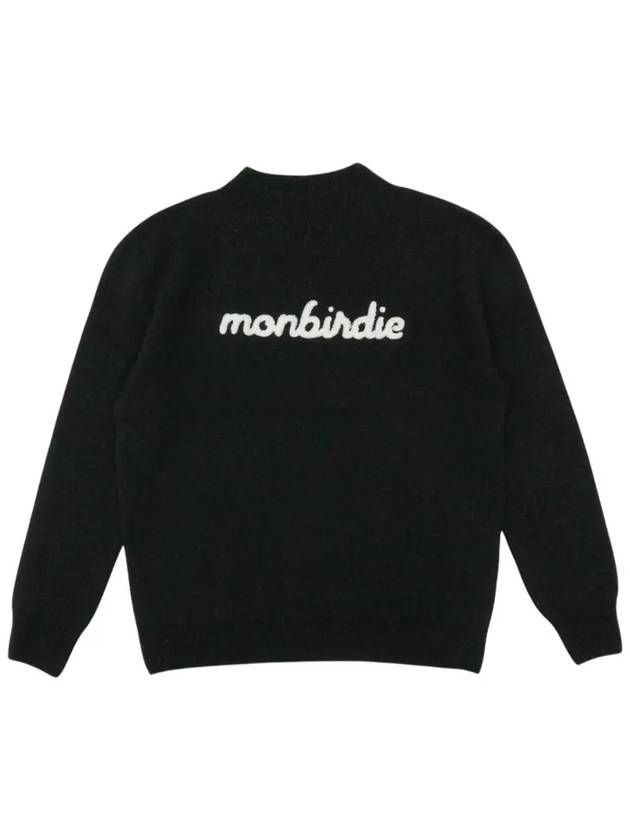 Whole garment lettering wool knit BLACK - MONBIRDIE GOLF - BALAAN 8