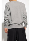 Embroidered Heart Logo Sweatshirt Grey - AMI - BALAAN 4