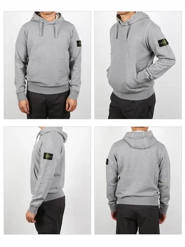 Wappen Patch Classic Fleece Hoodie Grey - STONE ISLAND - BALAAN 3