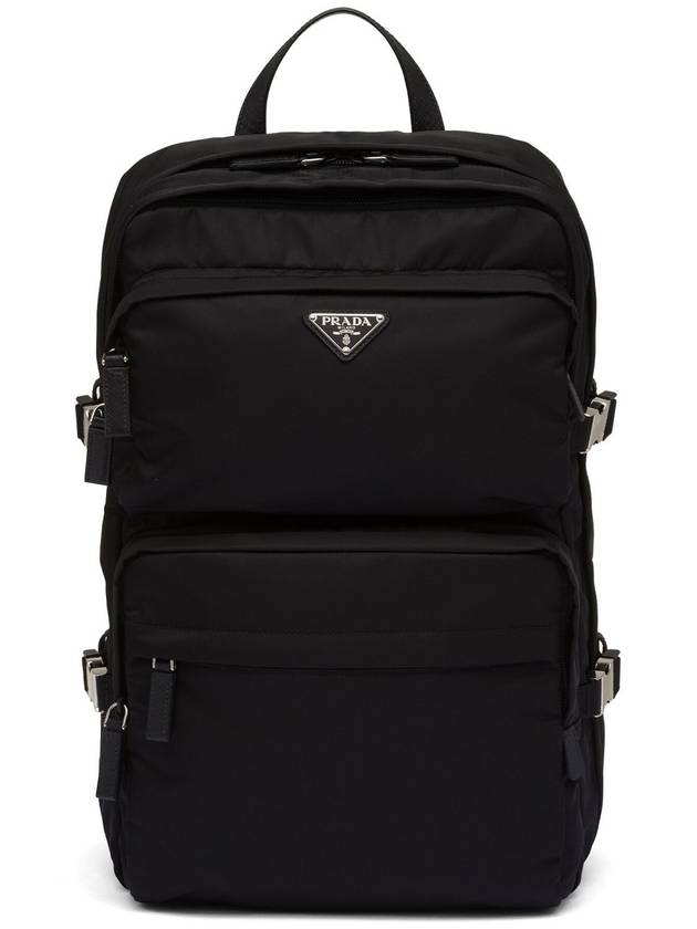 Re-nylon and Saffiano leather backpack black - PRADA - BALAAN 2