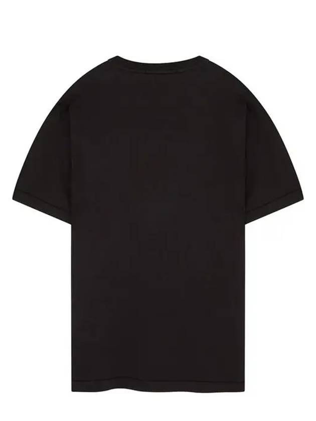 Logo Patch Short Sleeve T-Shirt Black - STONE ISLAND - BALAAN 4