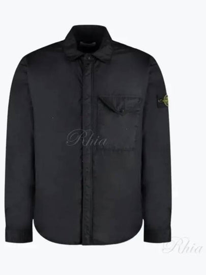 Logo Patch Zip Up Jacket Black - STONE ISLAND - BALAAN 2