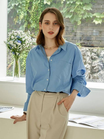 Elle Overfit Classic Shirt Sora - LAMARO - BALAAN 1