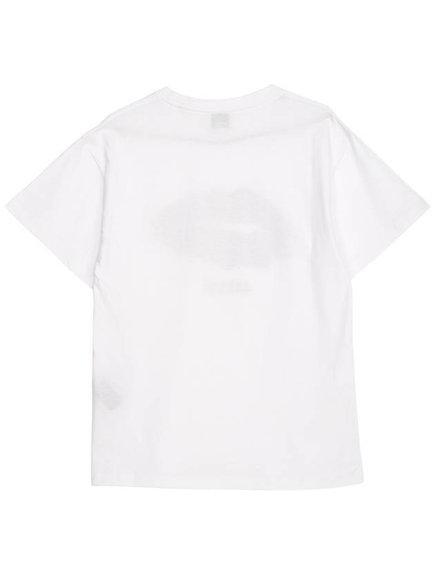 Lips Embroidered Logo Short-Sleeved T-Shirt White - ISABEL MARANT - BALAAN 3