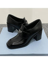 Brushed Leather Loafers Pumps Black - PRADA - BALAAN 4