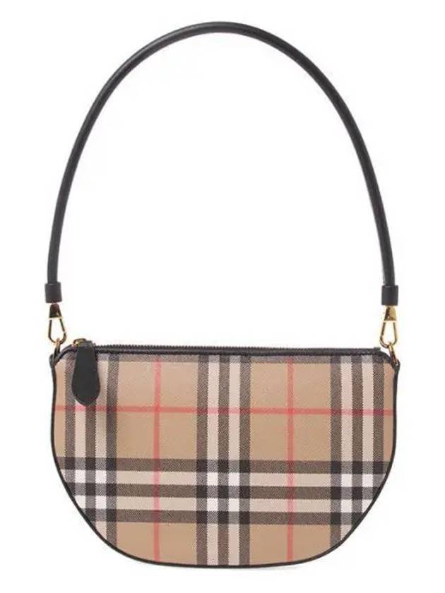 Vintage Check Leather Olympia Shoulder Bag Archive Beige - BURBERRY - BALAAN 1
