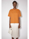 Logo Crew Neck Short Sleeve T-Shirt Orange - ACNE STUDIOS - BALAAN 3