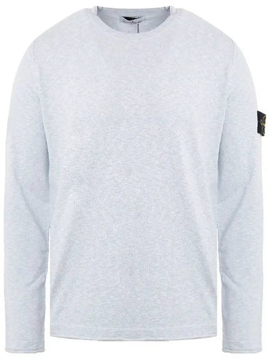 Wappen Patch Crew Neck Knit Top Ice Sky - STONE ISLAND - BALAAN 1