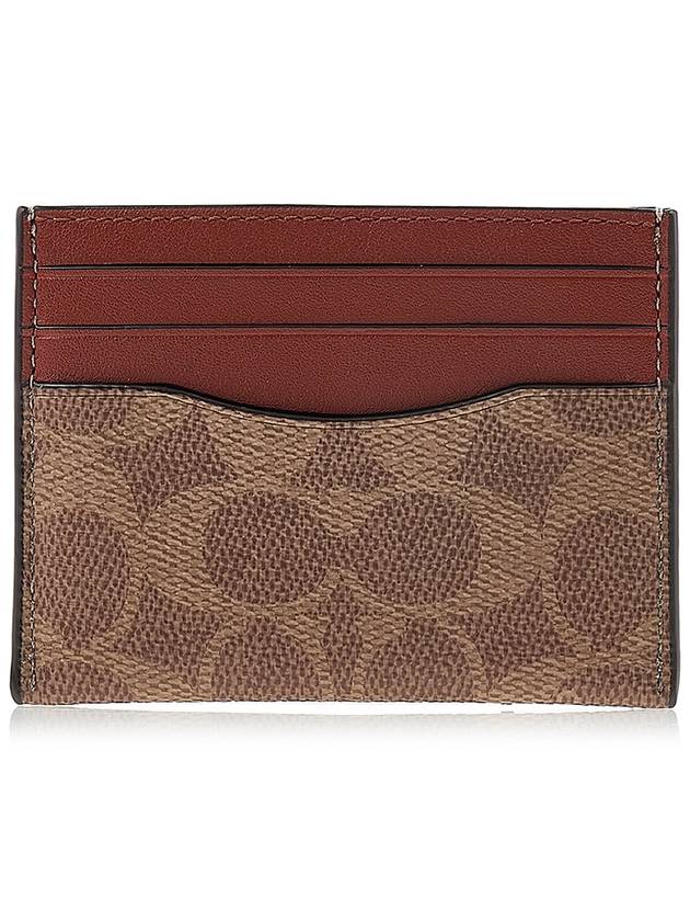 Men's Signature Card Holder 936 TAN RUST - COACH - BALAAN 1