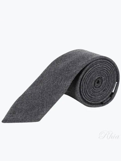 Super 120S Twill Tie Grey - THOM BROWNE - BALAAN 2